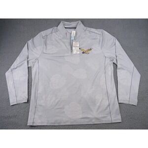 Eagles Tommy Bahama Mens Sweater Size XXL Gray Island Zone Sport Delray Half Zip